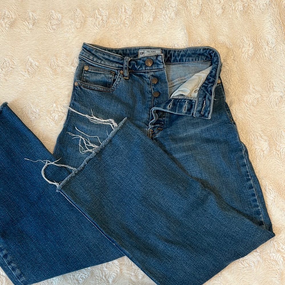 Free People Button Fly Jeans